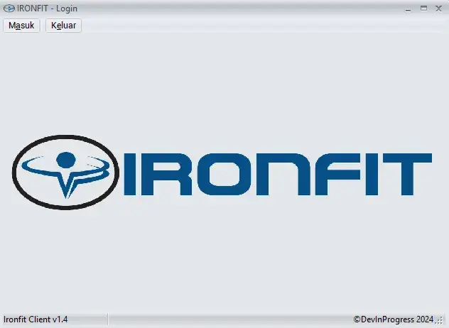 Ironfit Client, screen 1