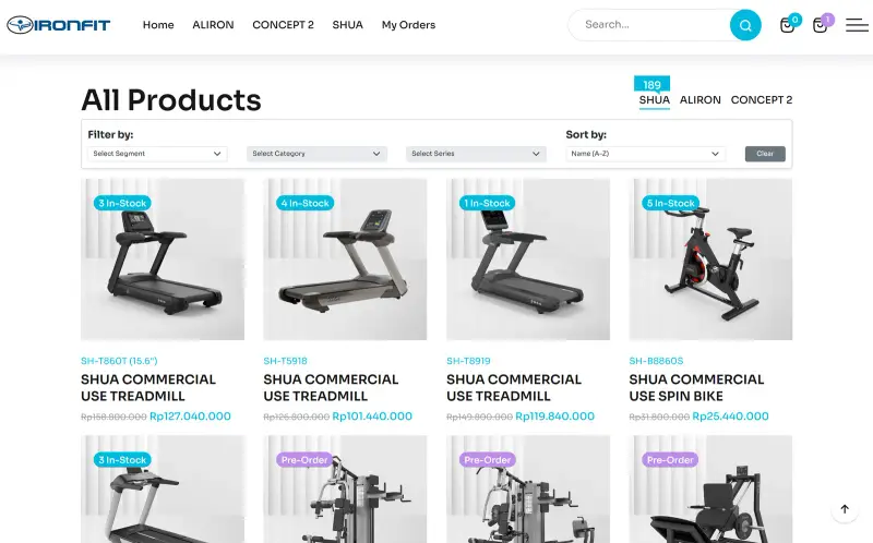 Ironfit Store, screen 2