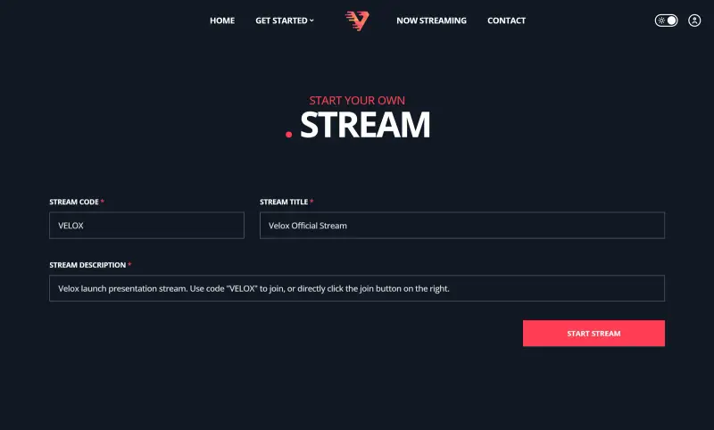 Velox, screen 4